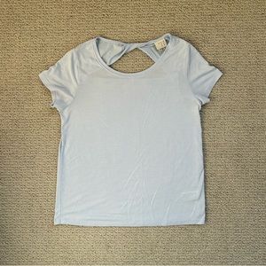 TARGET BRAND- A New Day Baby Blue Open Back Tee Shirt